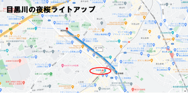 目黒川桜どこからどこまで？最寄り駅からの行き方を解説！